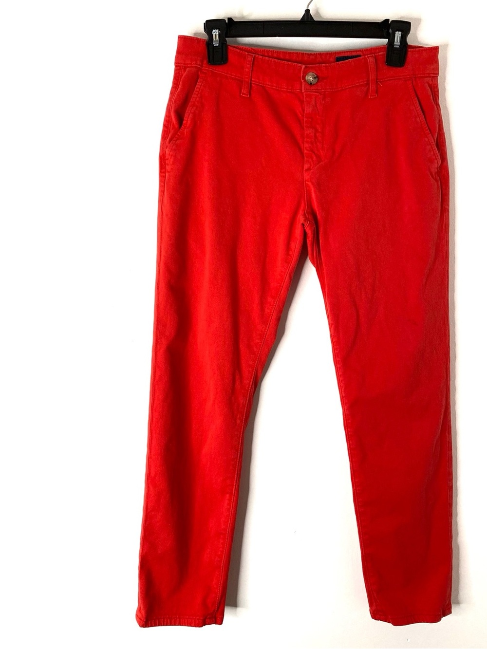 AG Adriano Goldschmied The Caden Red Tailored Trouser Pants Slim Straight Pants